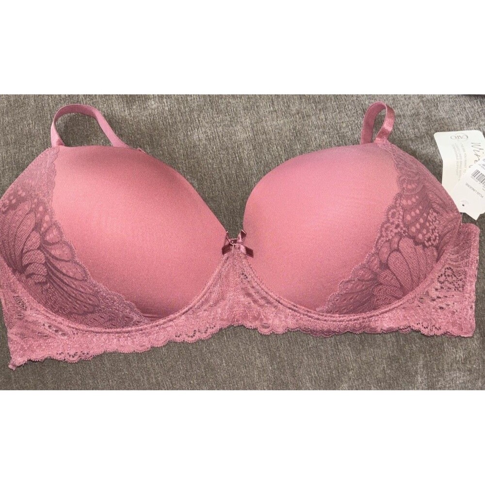 Pure Beauty By Rene Rofe Lightly Lined Wireless Bra Style 85033XH2 Size 44D